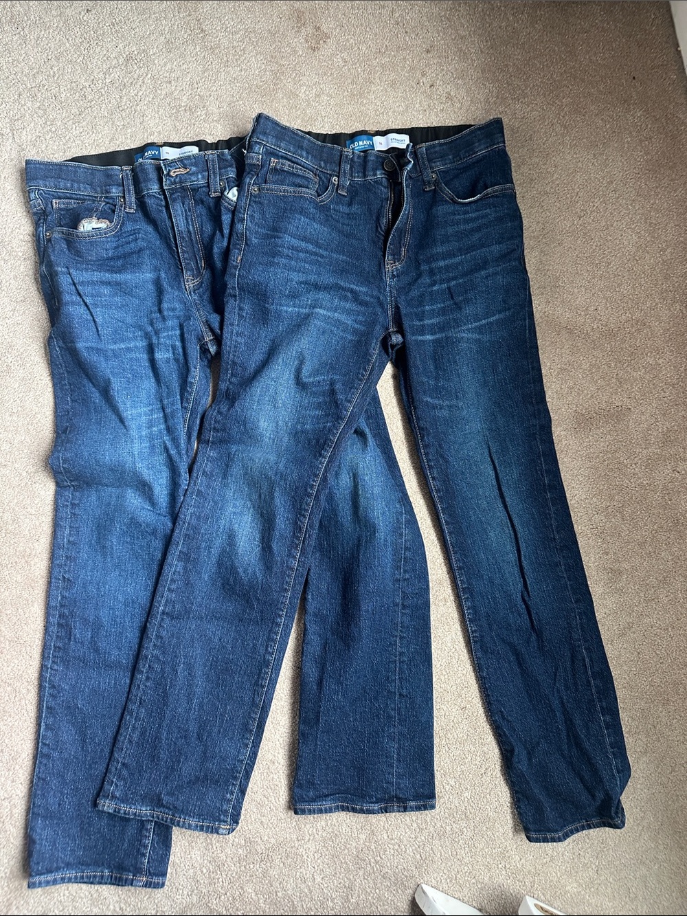 Boy's Dark Blue Denim Jeans - Classic Straight Fit